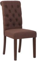 2er Set Esszimmerstühle Lisburn Stoff braun 
