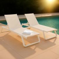 2er Set Sonnenliege Tropic weiß 
