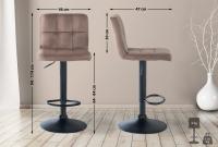 2er Set Barhocker Peru Samt schwarz braun 