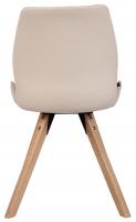 Stuhl Luna Kunstleder creme 