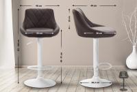 Barhocker Lazio Kunstleder weiß braun 