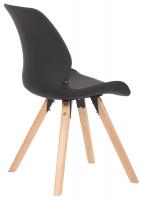4er Set Stuhl Luna Kunstleder schwarz 