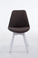 Besucherstuhl Borneo V2 Stoff  weiß (eiche) dunkelgrau 