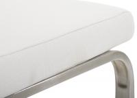 2er Set Esszimmerstühle Belfort Stoff weiß 