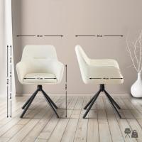 Stuhl Tipton Stoff creme 