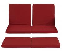 3er-Set Kissenbezüge Sofa Ancona rubinrot