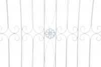 4er Set Gartenzäune Mangold weiß 