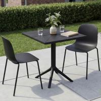 Gartenmöbel-Set Nerra mit 2 Stühlen schwarz 