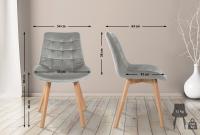 Stuhl Brook Samt grau 