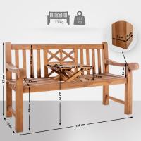 Teakbank Luka 150 cm teak 