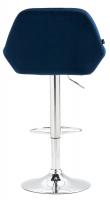 2er Set Barhocker Braga Samt chrom blau 