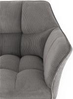Barhocker Damaso E Cord mit 4-Fuß Gestell taupe 