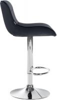 Barhocker Vonore Samt chrom schwarz 