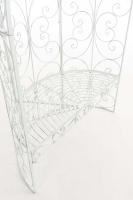 Halbpavillon Rosie mit Sitzbank antik weiß 